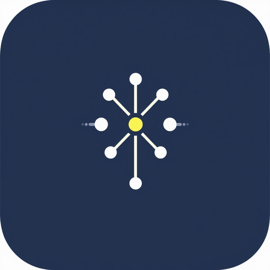 Data Flow: Icon illustrating data points (dots, squares) flowing into a stylized neural network or brain symbol, representing the data input stage.