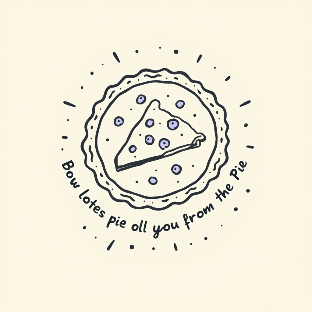Minimalist Pie Elements: Use a clean, modern font for the quote. Instead of a full illustration, incorporate minimalist elements like a simple outline of a pie slice, a few scattered blueberries, or a subtle pie crust lattice pattern in the background or as an accent.
