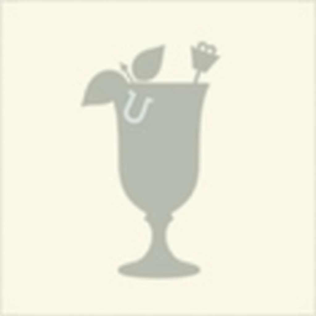 Icon Idea: A minimalist icon showing a classic silver julep cup silhouette with a prominent mint sprig, possibly with a single rosebud or a subtle horseshoe element integrated near the base.