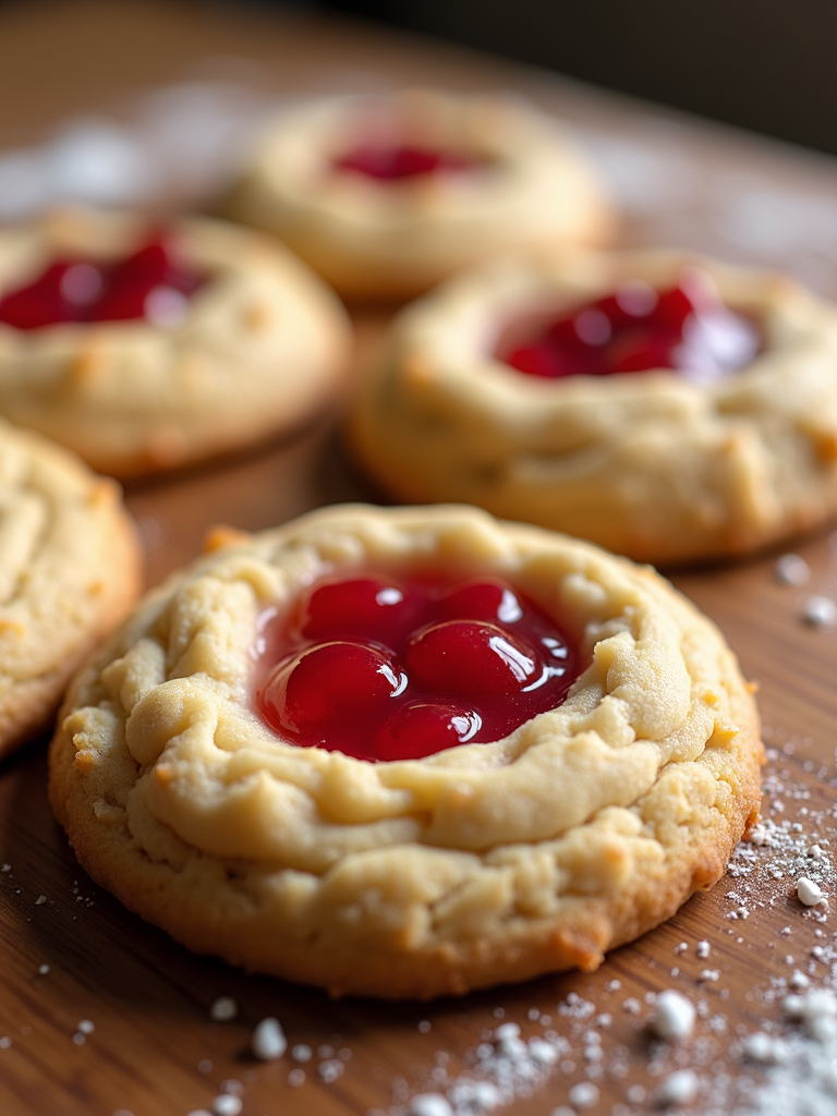 Incorporate a swirl of strawberry jam into the cookie dough.