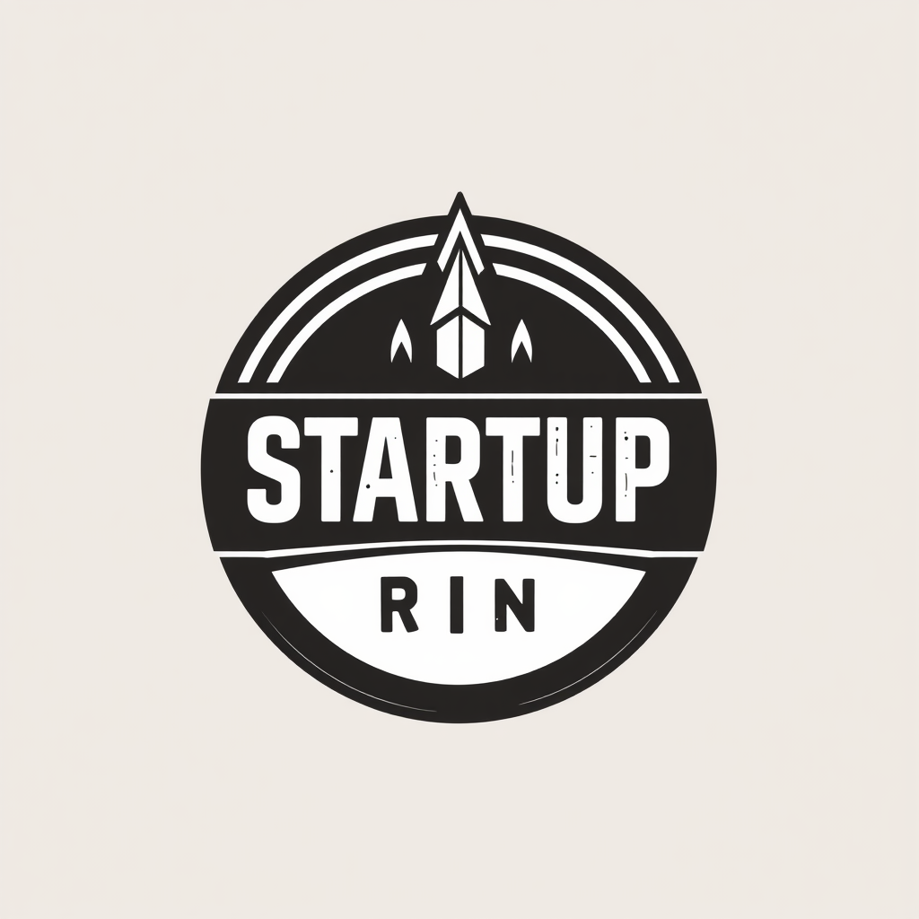 English Translation: Startup Grind Logo Concepts - Modern Emblem with Startup & Grind Icons
