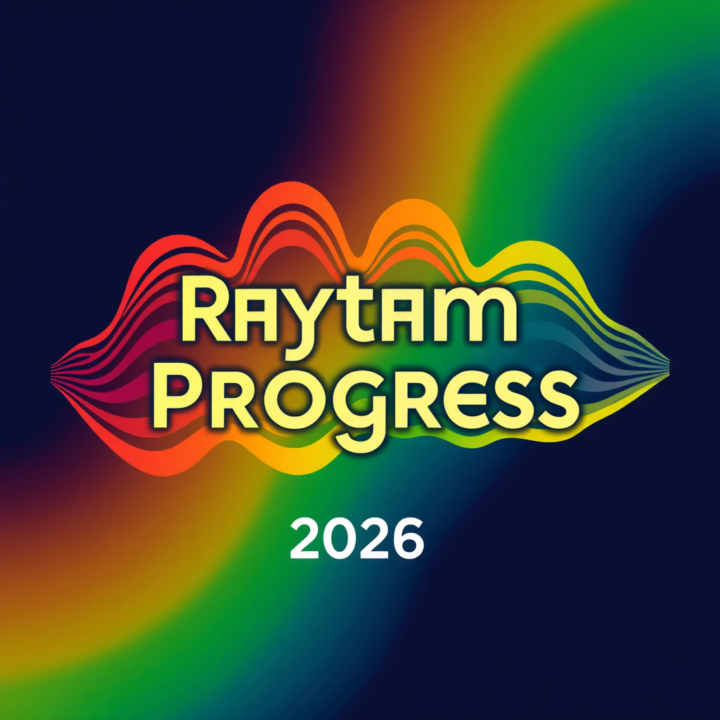 Rhythmic Progress: A design inspired by vibrant sound waves or rhythmic patterns in Pride colors. The undulating forms represent steady progress and the continuous beat of celebration, with '2025' subtly embedded.