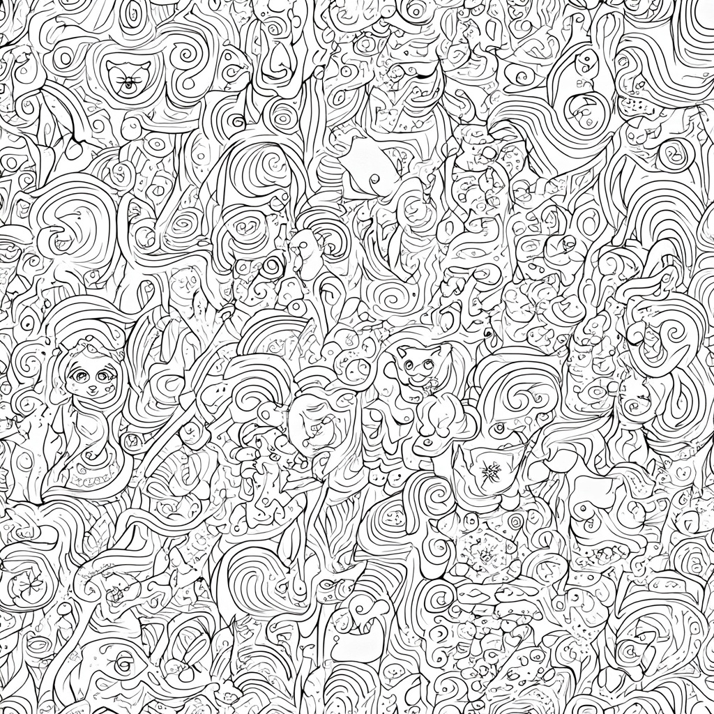 Pages featuring flowing, Escher-like tessellations or interlocking patterns made entirely of gummy bear shapes, where each individual bear is filled with unique zentangle-style micro-patterns.