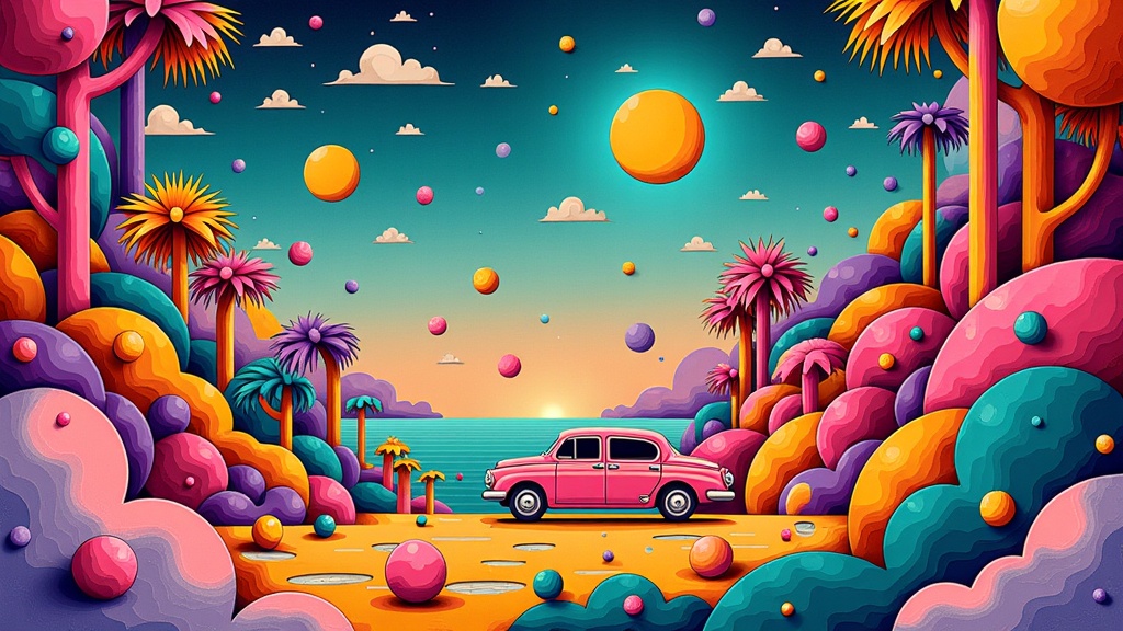 Surreal Homage Series: AI generates posters in a surreal, dreamlike style, abstractly capturing the essence, mood, or iconic scenes of classic films rather than attempting direct visual reinterpretations.