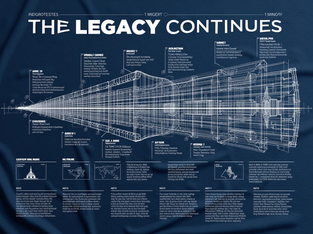 Legacy Blueprint/Timeline: A design resembling a blueprint or a timeline, charting key milestones of P. Miller's career and impact. 'The Legacy Continues' or 'Birthday Edition' could be incorporated.