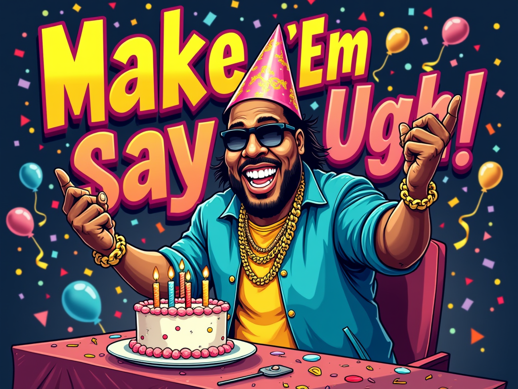 English Translation: Master P Birthday Bash T-Shirt Designs - Make 'Em Say Ugh!: P's Birthday Anthem