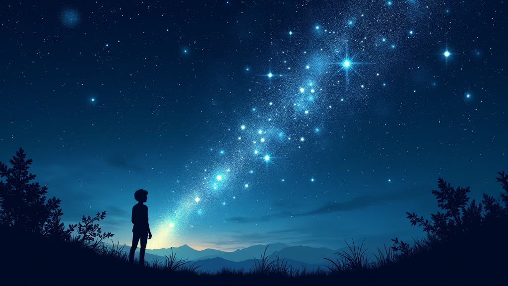 Starry Constellation Design: The slogan is set against a deep blue or black starry night sky. 'Students' are represented as individual bright stars. 'Superpower' is visualized by these stars connecting to form a unique, glowing constellation or a powerful beam of light directed towards a subtle teacher silhouette or a central 'teacher star'. The overall feel is magical and empowering.