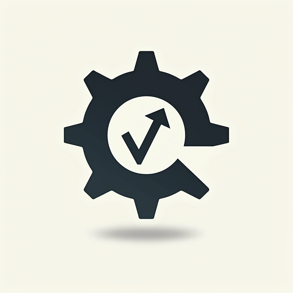 Simple Icon Idea: A single, compact icon combining a simplified gear (representing Builds), code brackets `< >` (representing Codes), and a small upward arrow (representing Leads), all integrated into one emblem. This would be suitable for small applications or as a supporting brand mark.