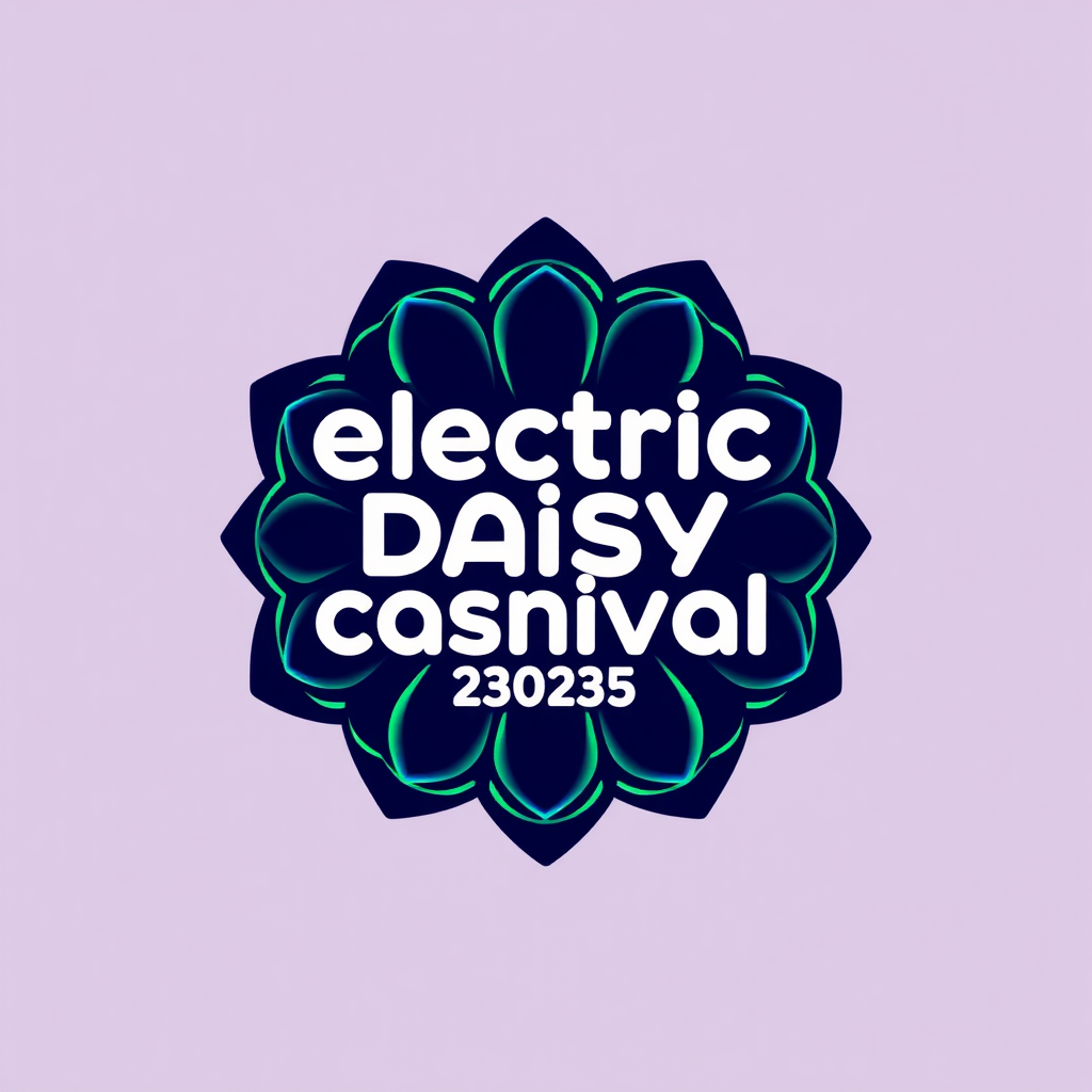 Translation: Electric Daisy Carnival 2025 Logo Concepts - Prismatic Pulse: Spectrum Daisy Logo 2025
