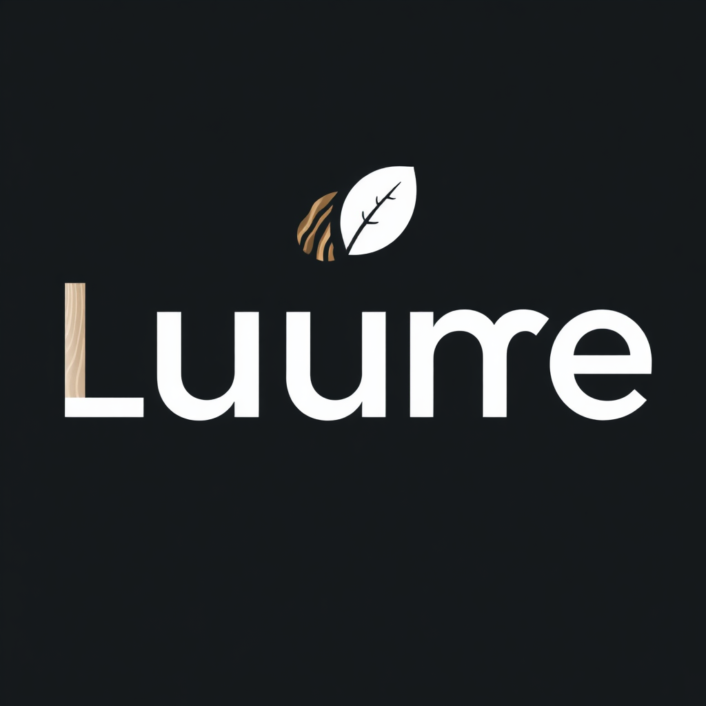 Sub-design Idea 5: A logo using a clean, sans-serif typeface for the business name, with one letter subtly replaced or integrated with a natural texture element, like a wood grain, a water ripple, or a leaf vein pattern.