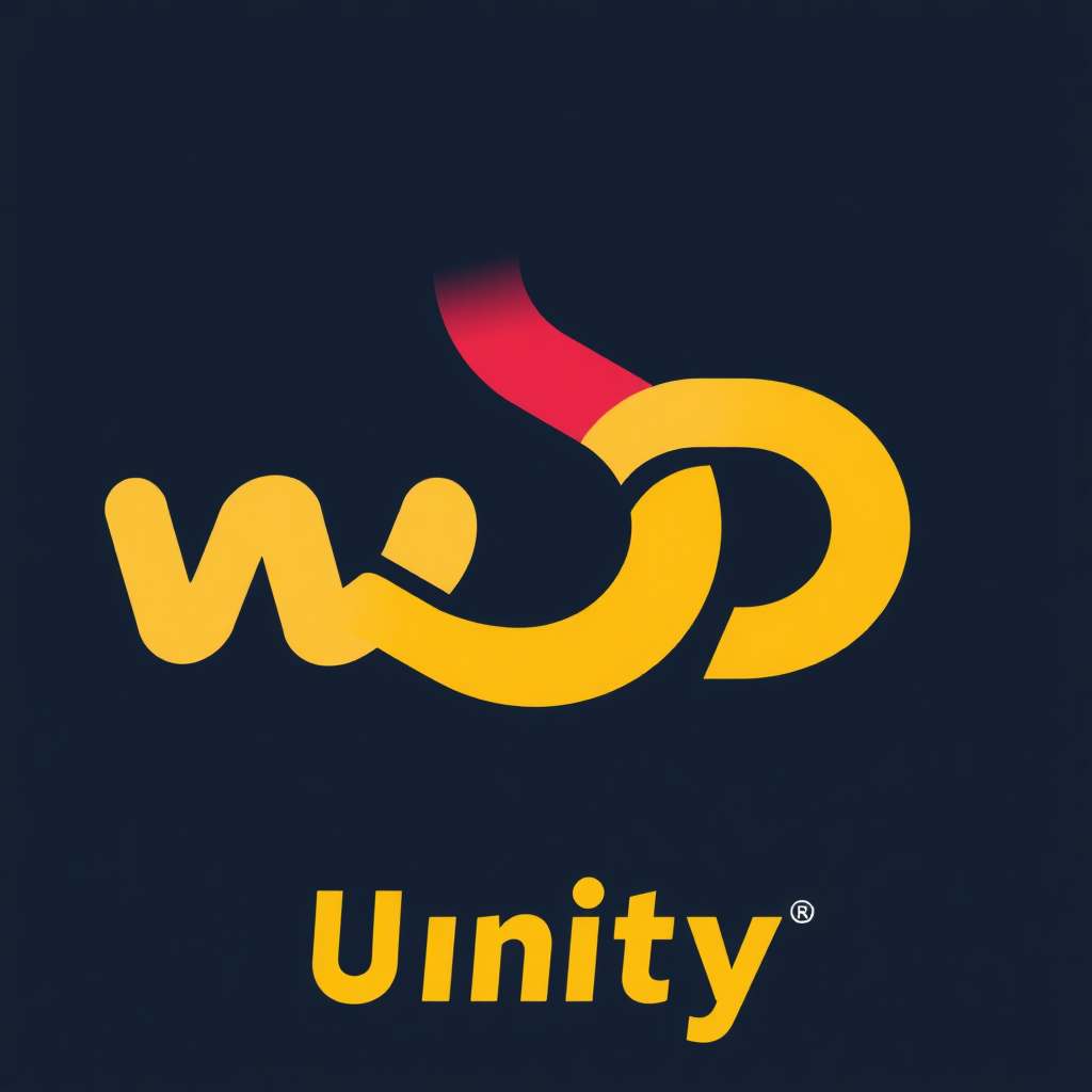 Sub-Design Idea 3: Typographic Link. The letters 'WDD' or key words like 'Design' and 'Unity' are designed to fluidly interconnect or overlap, forming a cohesive and globally-themed mark.