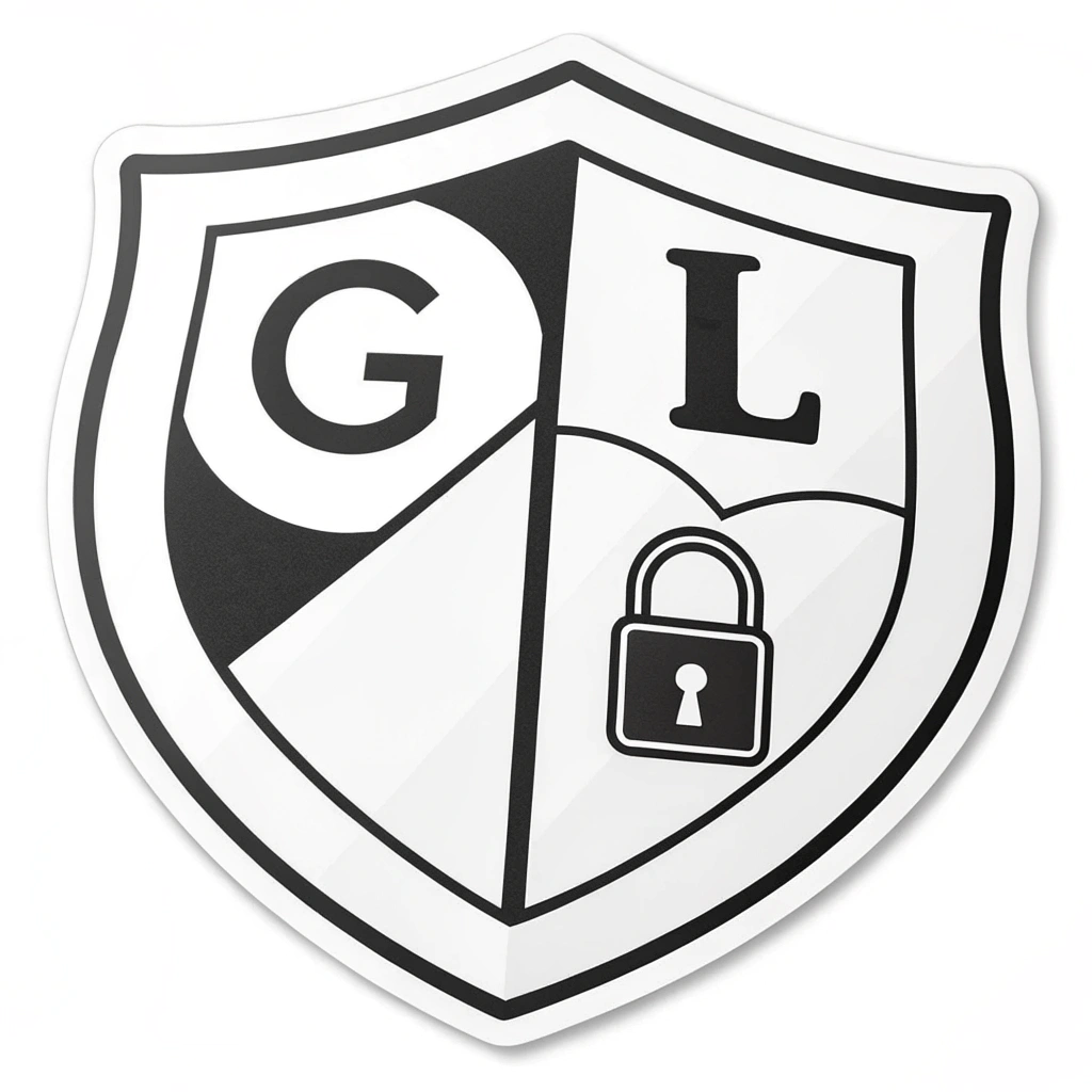 Simple Logo Idea: A stylized 'G' (for Guardian) forming half of a shield shape, with the other half completed by a stylized 'L' (for Lock) or a simple lock icon.