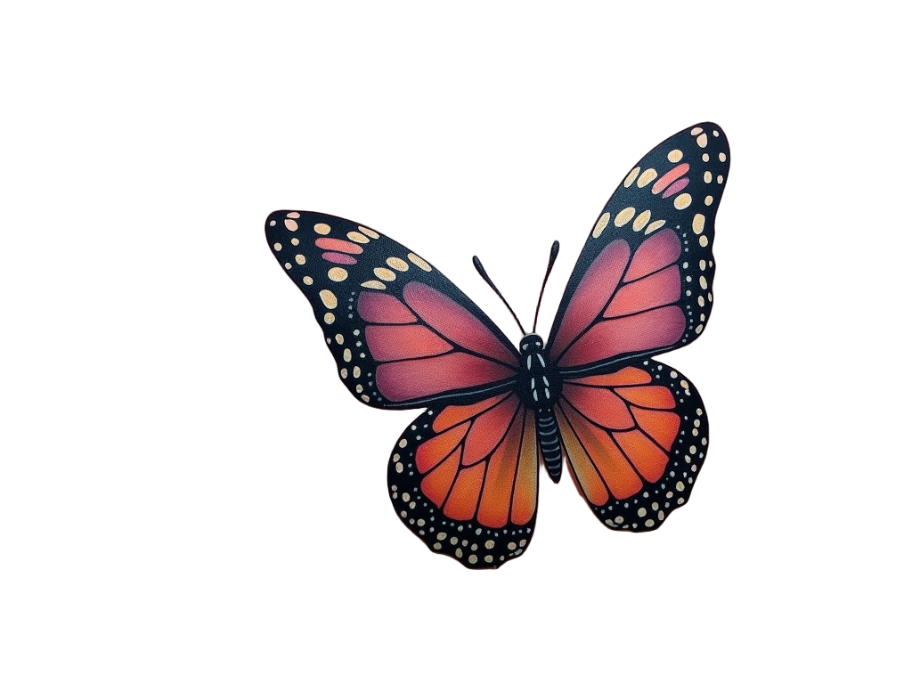 Realistic 3D butterfly tattoo design on a shoulder, with a lifelike appearance that captures ephemeral beauty and freedom.