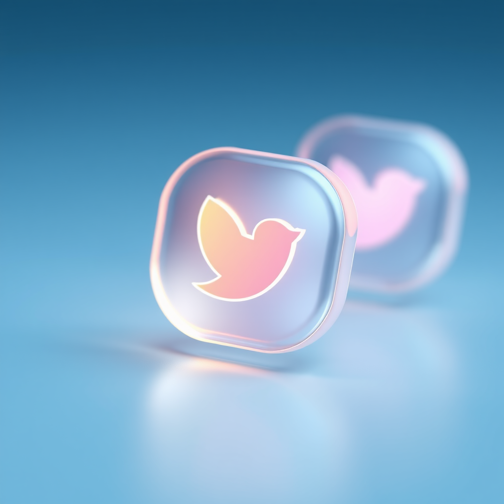 Simple icon idea: Design the AR social media icons with a subtle depth-of-field effect and a gentle, ambient animation. When context-aware information is available or an AR trigger is active, the icon could illuminate, subtly shift its form, or show a small visual cue (like a ripple or spark) using the platform's brand colors to signal interactivity.