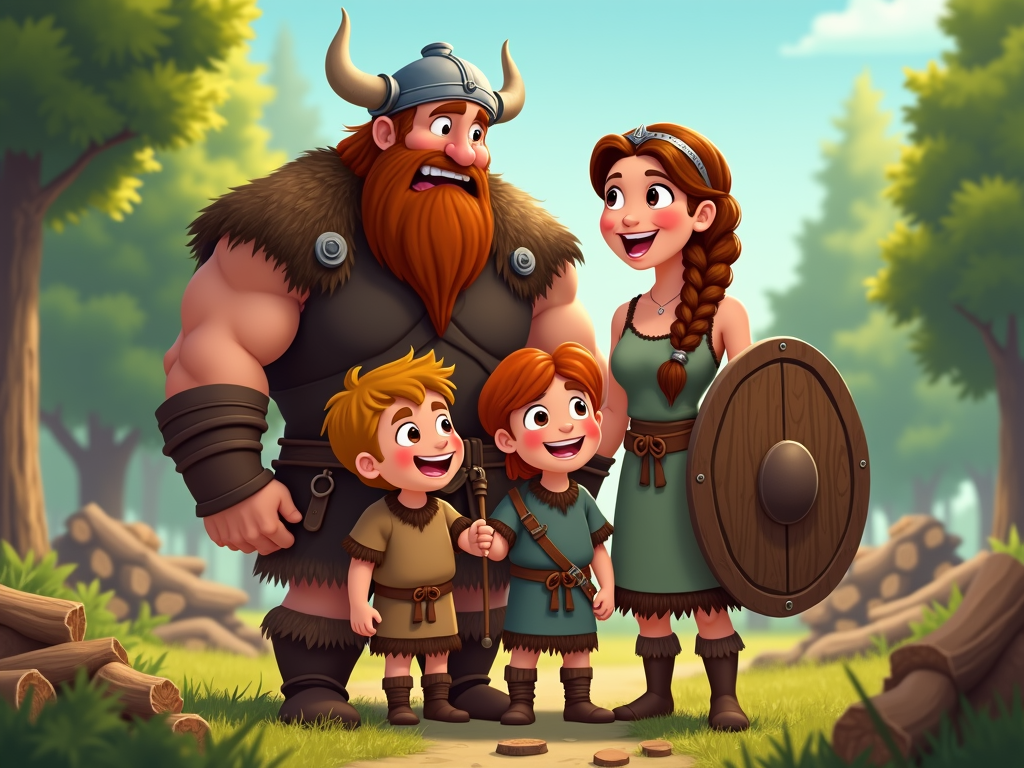 A cartoon about a Viking family who has to deal with the aftermath of a great war. The family struggles to create a new peaceful life while facing the challenges of rebuilding their society and home.