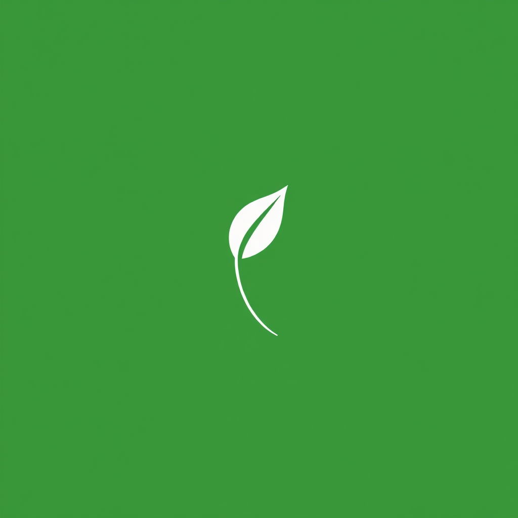 Sub-design Idea 1: A minimalist icon featuring a single, elegantly drawn leaf where the stem subtly forms an initial or part of the business name. Uses a fresh, natural green palette.