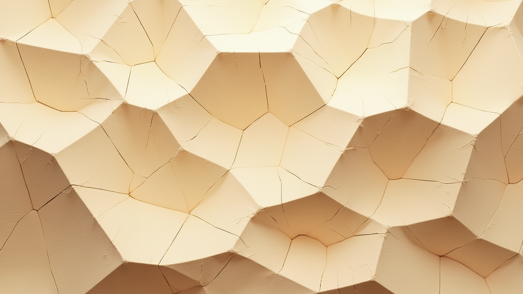 Dune Tessellation: An interlocking pattern of geometric shapes (e.g., hexagons, fractured triangles) that create the texture and flow of desert sand dunes or cracked playa earth.