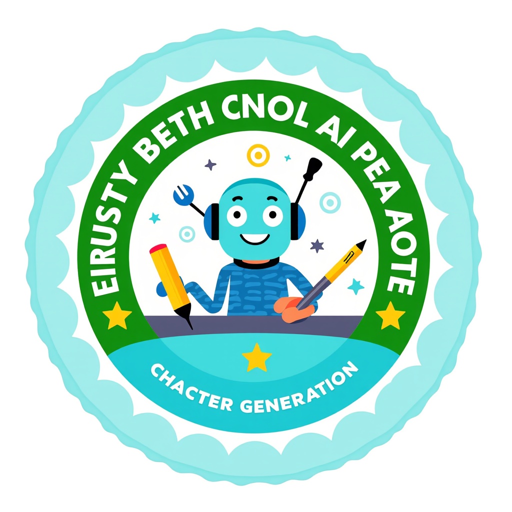 Design a certification mark or badge that studios can display to indicate their commitment to ethical AI practices in character generation and likeness usage.
