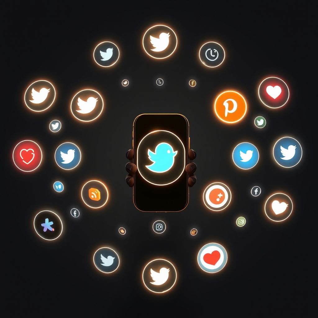 A centralized AR notification hub or 'aura' around the user that subtly displays consolidated badges from multiple social media apps. Interacting with this aura could expand it to reveal individual app icons, each with its specific dynamic AR badge and notification data.