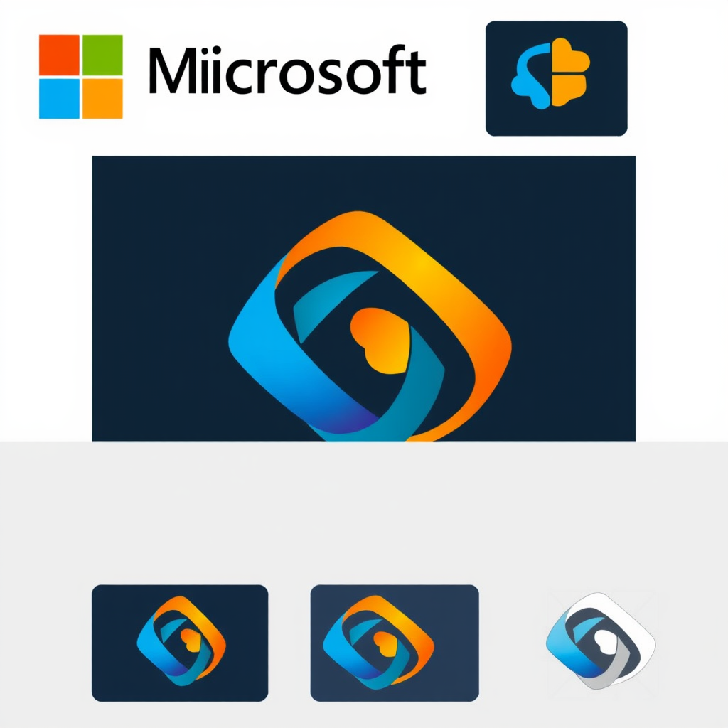 Microsoft Build 2025 Logo Concepts - Synergy in Motion: Abstract forms merging to represent technological and developer synergy.