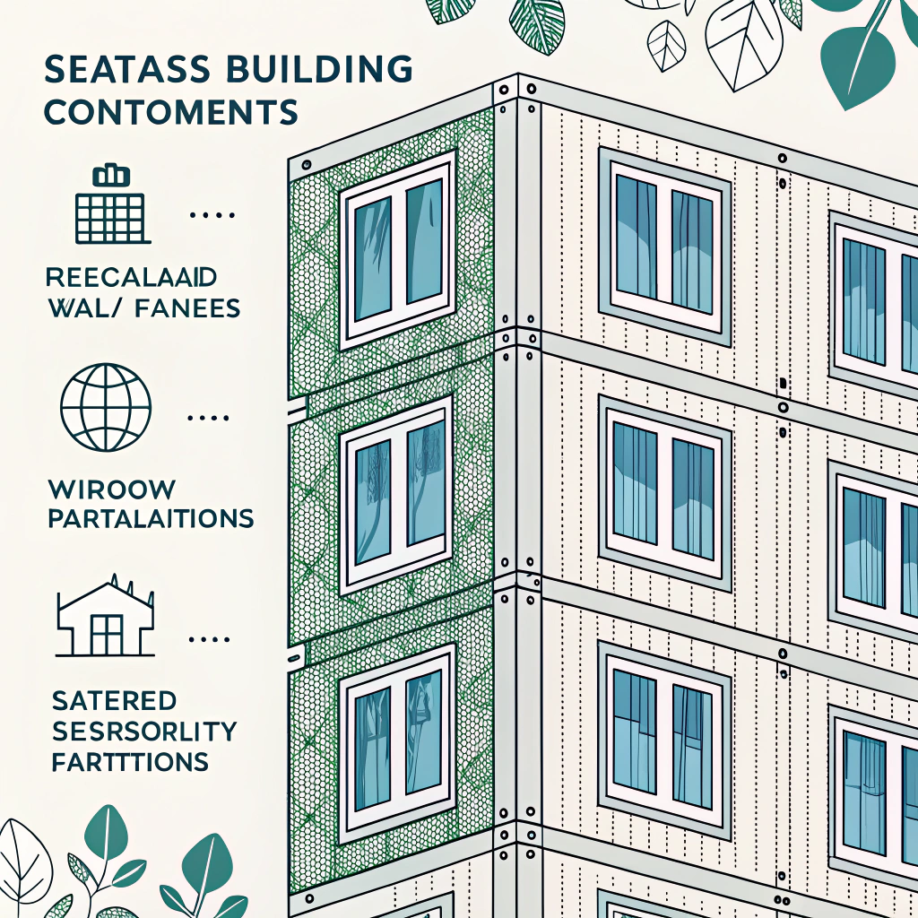 Adaptive Building Components: Design building or construction elements (e.g., wall panels, window units, interior partitions) that are modular and easily reconfigurable. This allows structures to be adapted for different uses over time, extended, or disassembled and reused elsewhere, minimizing demolition waste and promoting resource efficiency in the built environment.