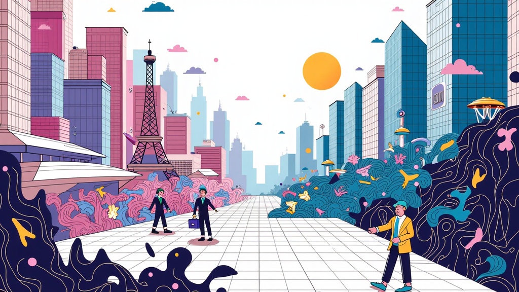 Contrasting visions of AI-designed utopias and dystopias: exploring themes of programmed perfection, emergent chaos, societal equity, and the human experience within algorithmically optimized cities.