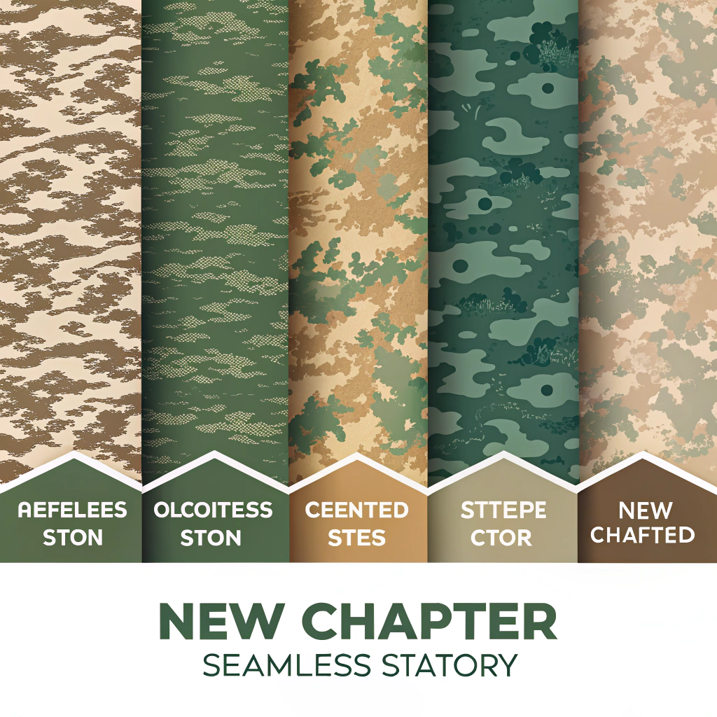 Evolving Camouflage Patterns: Surface patterns designed to gracefully incorporate wear and tear, with modular sections that, when replaced, blend seamlessly or offer a 'new chapter' to the product's visual story.