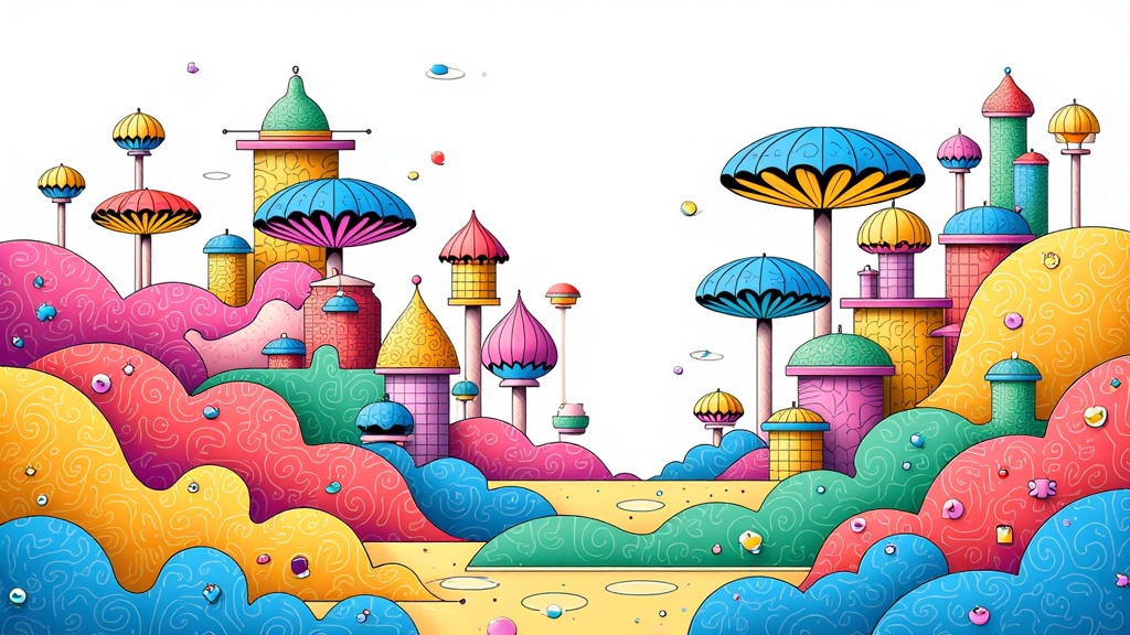Generative 'Living' Architecture & Structures with Interactive States: AI designs illustrative buildings and natural formations that dynamically change, grow, decay, or repair themselves, reacting to player interaction, environmental conditions, or narrative progression with distinct visual illustrative states.