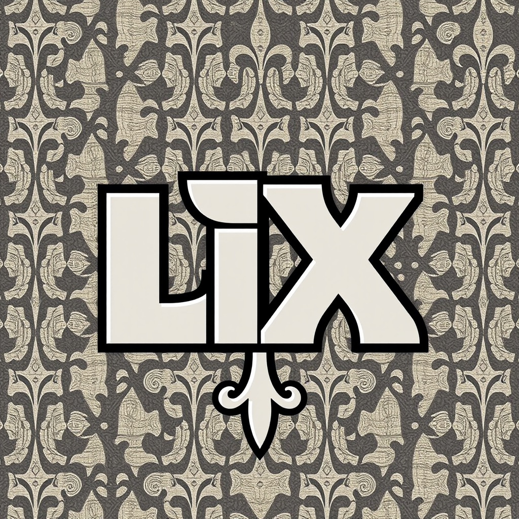 The numerals 'LIX' are deconstructed into abstract shapes that come together to form the logo, symbolizing the convergence of teams and fans. The background or fill of these shapes could feature a subtle, modern pattern inspired by New Orleans' gas lamps or street tiles, rendered in a sophisticated, almost monochromatic scheme with a pop of NOLA-inspired color.