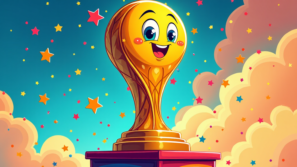 A pop art style rendering of the NBA Trophy, using bright, saturated colors. The artwork emphasizes its iconic status by playing with contours and vibrant tones, celebrating the trophy in a bold, graphic manner.