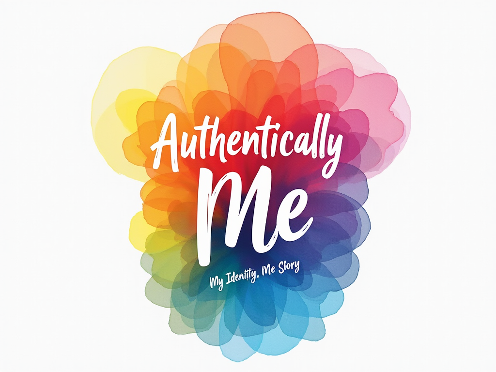 Authentic Spectrum: This design celebrates the spectrum of gender identities using a flowing, artistic spectrum of colors (e.g., soft gradients, watercolor effects) derived from various gender identity flags. These colors could form an abstract, unique shape like a fingerprint or a wave. The phrase 'Authentically Me' would be prominent, with 'My Identity, My Story' as a complementary tagline.