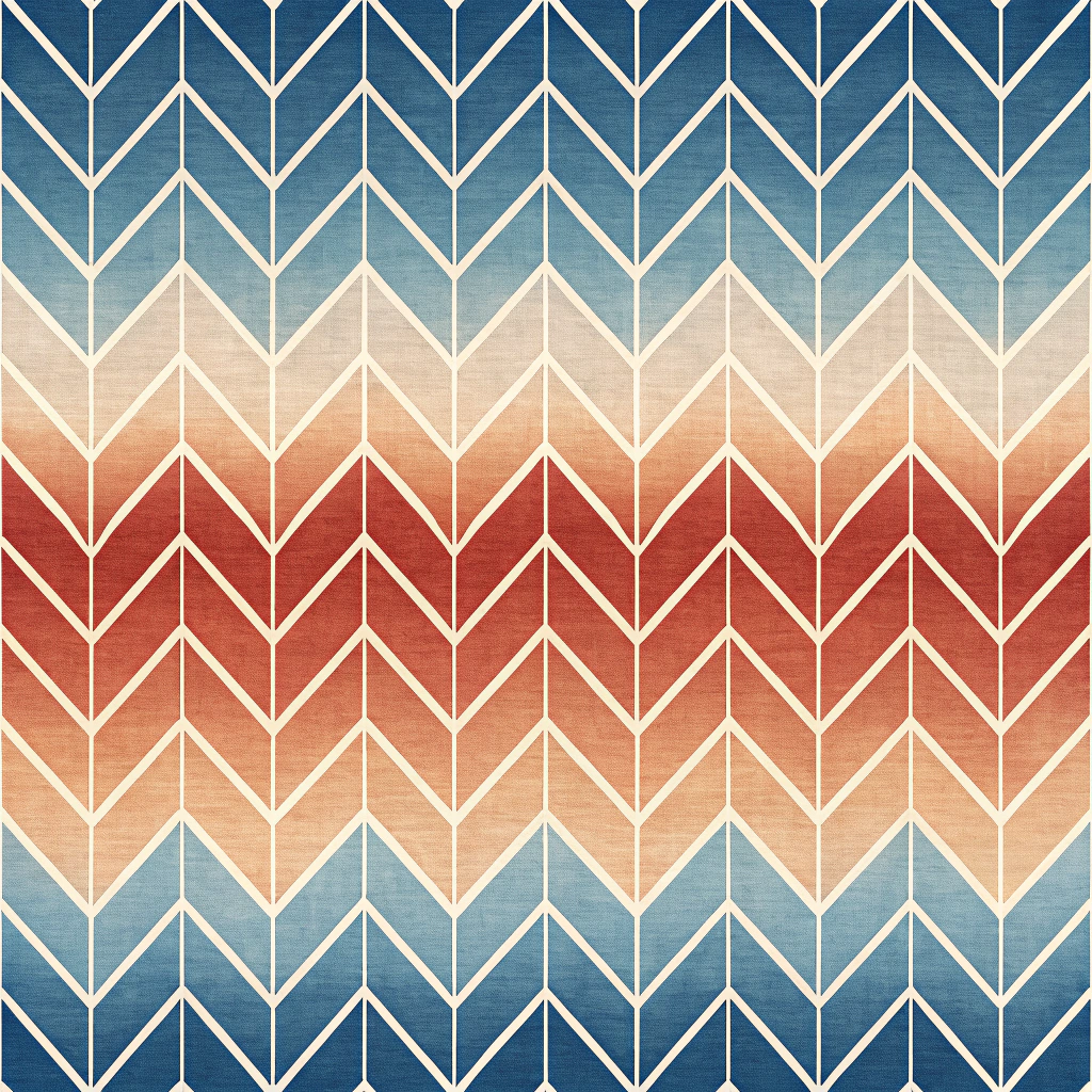 Ombre & Dip-Dye Gradients: Designs showcasing smooth transitions of color achieved by dip-dyeing textiles in vats of natural dyes like indigo, madder root, or weld. The patterns could be simple horizontal bands, subtle vertical shifts, or diagonal fades.