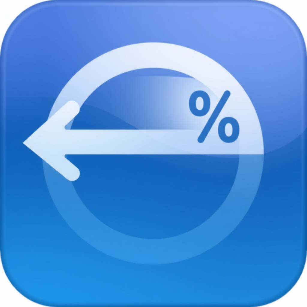 Simple Icon: An outgoing arrow (export) intersected by a vertical bar (control), with an integrated percentage symbol (%) representing tariff.