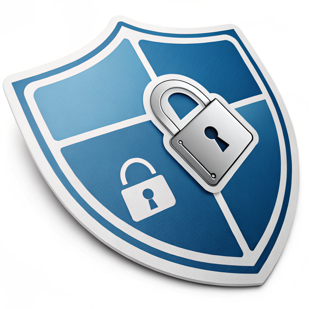 Original Text (English): Cybersecurity Sticker Designs - Guardian Shield & Lock