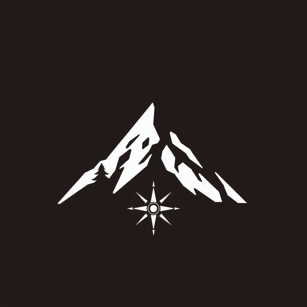 Use a combination of a mountain peak and an additional symbol, like a compass or pine tree, to add more meaning.