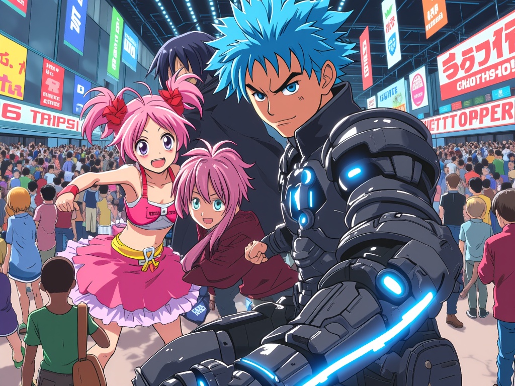 English translation: MomoCon Anime Character Illustrations - MomoCon Fandom United: Epic Group Illustration