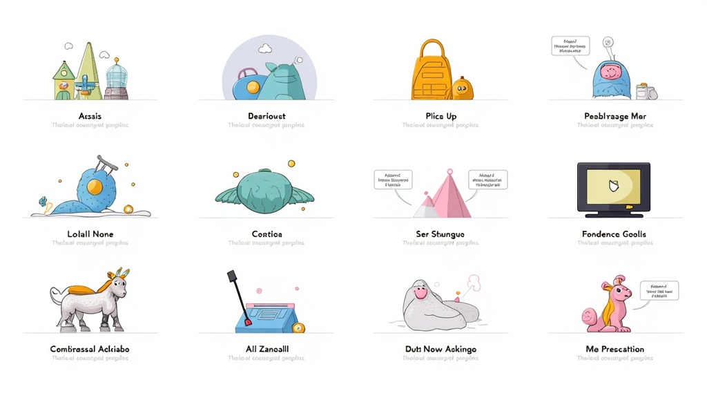 Side-by-Side Comparison Gallery: Design a webpage or digital layout that places illustrations generated by different AI tools from the exact same prompt next to each other. Each image should be clearly labeled with the AI tool used, allowing for direct visual comparison of style, detail, and interpretation.