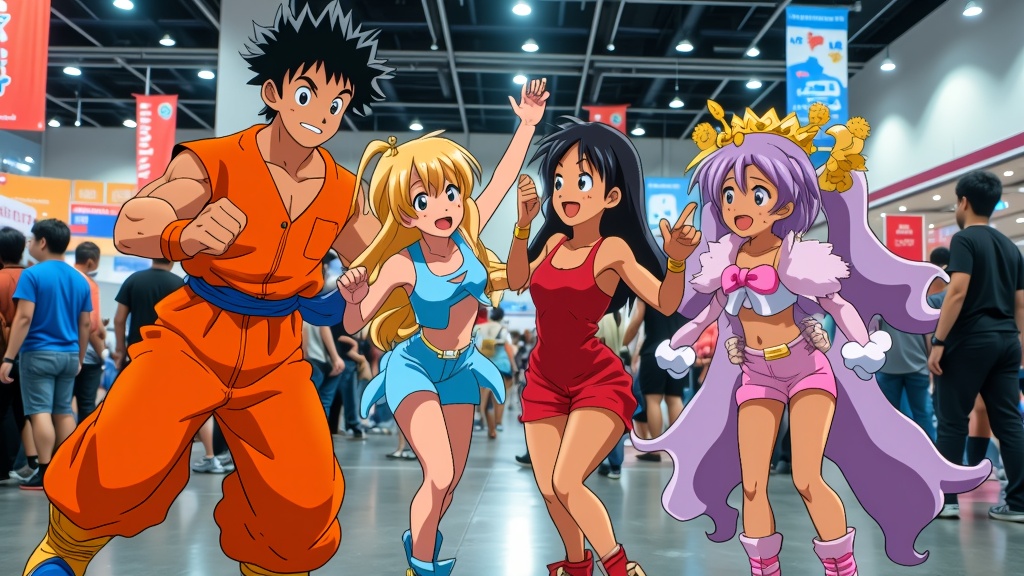 Cosplay Within Cosplay: Characters attending MomoCon but dressed up in simple or humorous cosplays of *other* anime characters or MomoCon mascots, adding a meta layer.