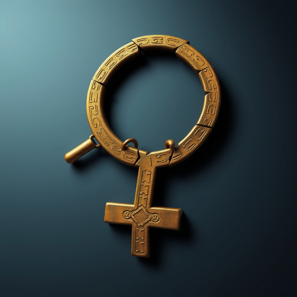 Chains forming the female symbol being broken.