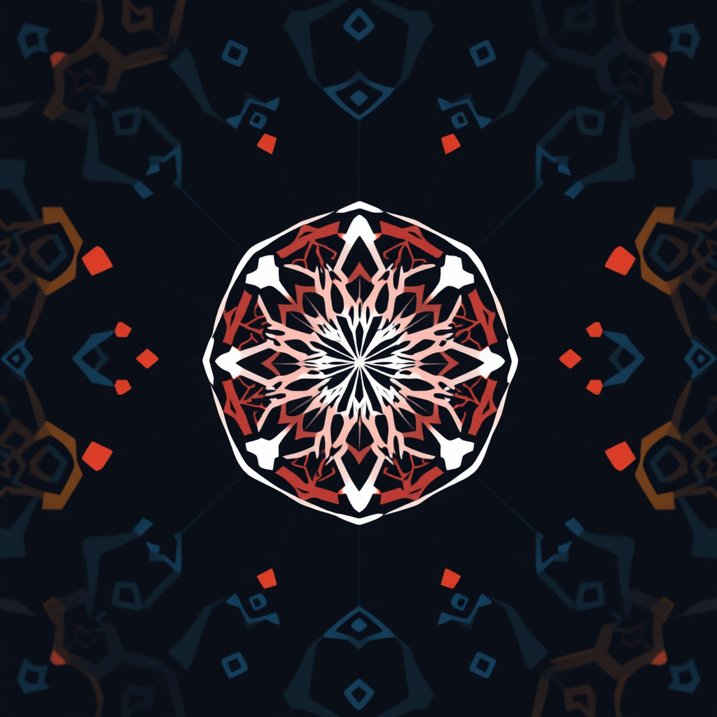 Sub-design Idea: Generative Code Patterns: Icons featuring intricate patterns visually derived from code structures, neural networks, or generative art, highlighting the algorithmic and developer-centric nature of Google I/O.