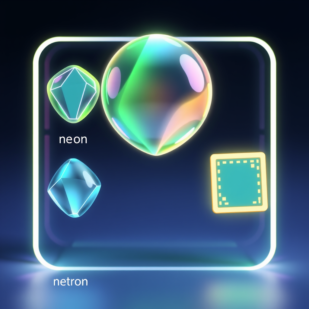 Sub-Design Idea 4 (Personalized Styles & Themes): AR icons that can be customized with different 3D materials, lighting effects, or particle trails. Users could choose a 'neon' theme, a 'crystal' theme, or a 'retro pixel' theme for their floating social icons, making their AR social presence unique.