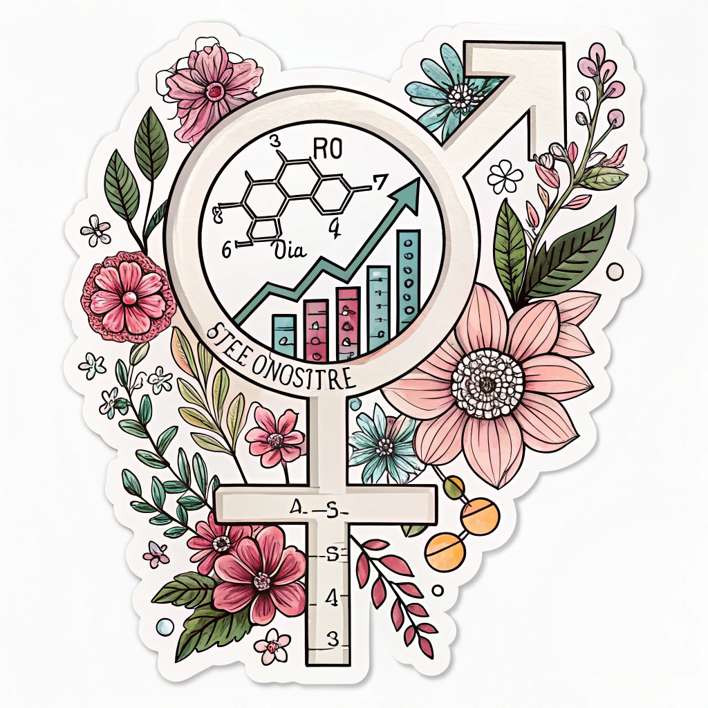 A graphic incorporating symbols of traditionally male-dominated fields (e.g., a business chart, a scientific formula) intertwined with feminine elements (e.g., floral patterns, flowing lines) to visualize women excelling in diverse areas.