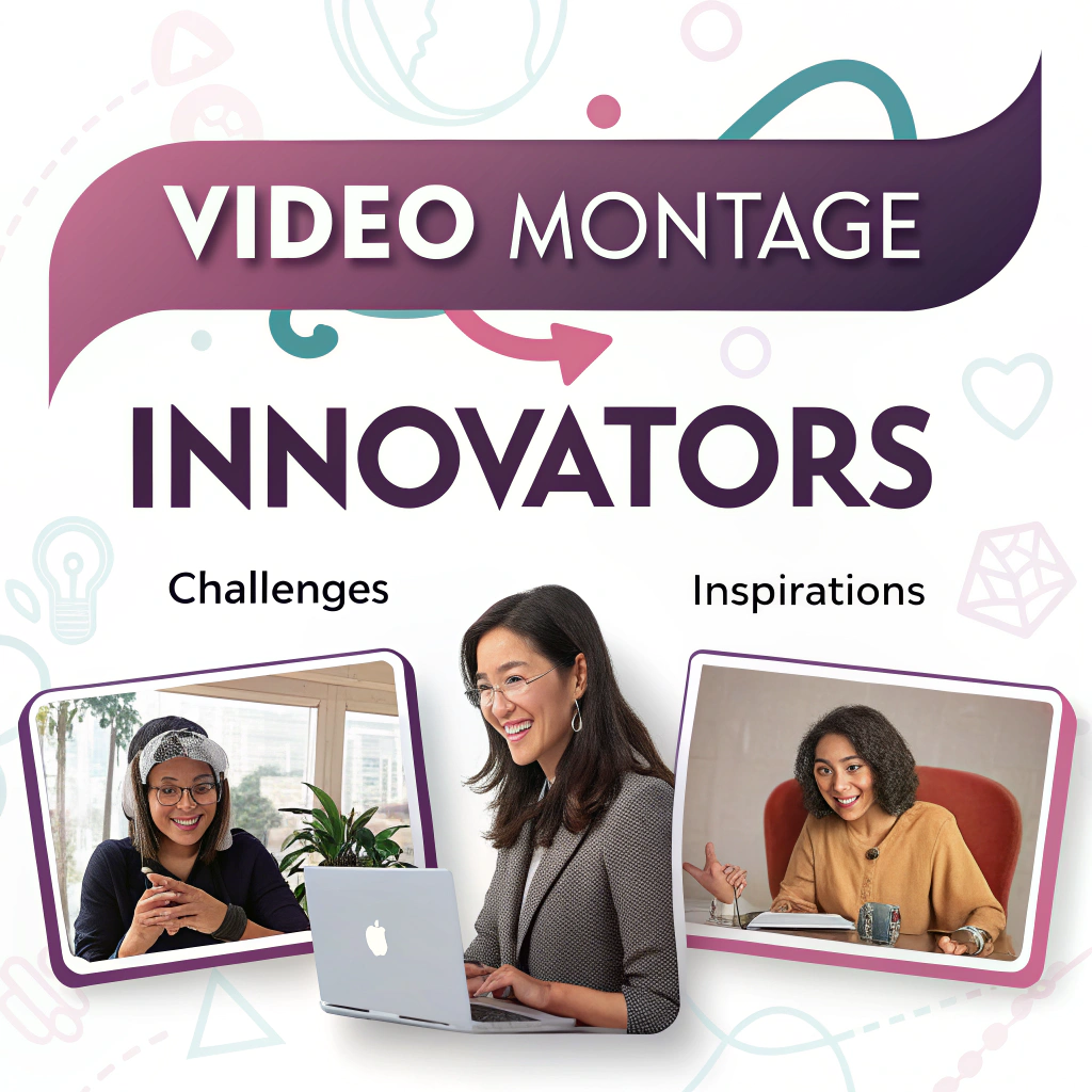 A video montage featuring interviews with contemporary female innovators discussing their work, challenges, and inspirations.