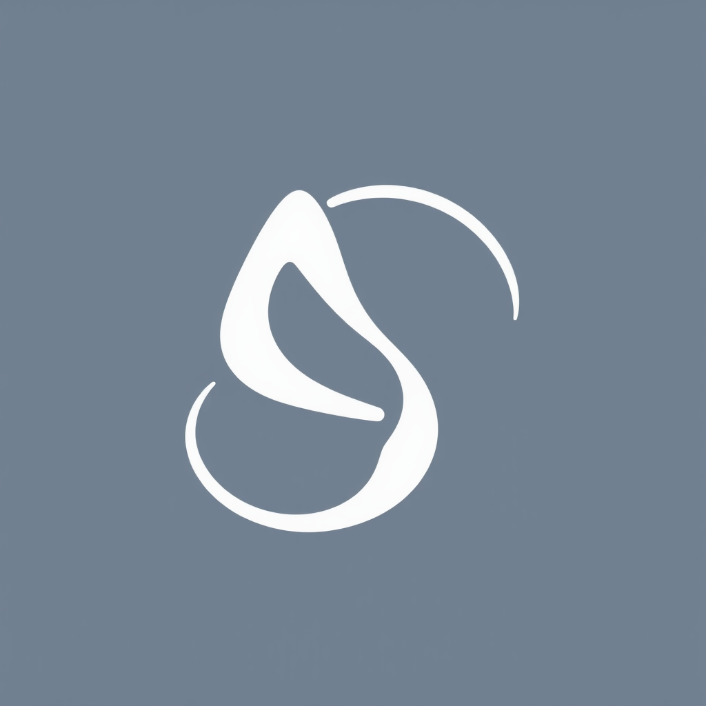 A minimalist icon showing two abstract, flowing strands—one representing data, the other AI—intertwining to form a simple, elegant artistic shape or a stylized letter 'A' (for Art/AI).