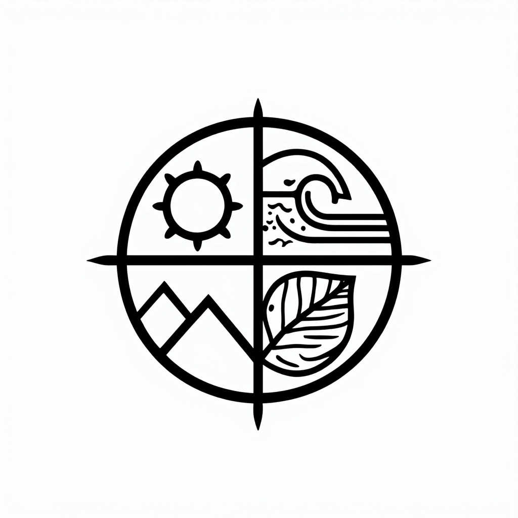 Suggest dividing the emblem into sections (e.g., quadrants, horizontal split) for different colors or symbols.
