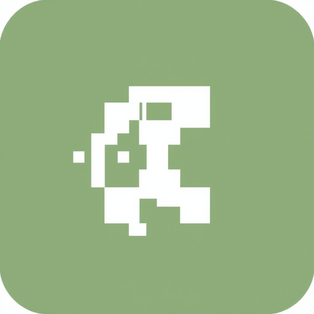 Sub-Design Idea 3: Pixel Genesis. An icon that starts as a few diffuse pixels or a very low-resolution abstract shape. These pixels then coalesce, rearrange, and refine into a more complex and recognizable (though still abstract) pattern or symbol, depicting the process of generation from basic elements.
