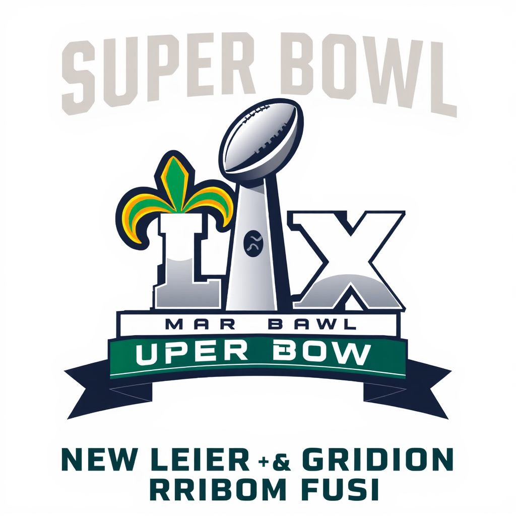 Super Bowl LIX Logo Concepts - New Orleans Jazz & Gridiron Fusion