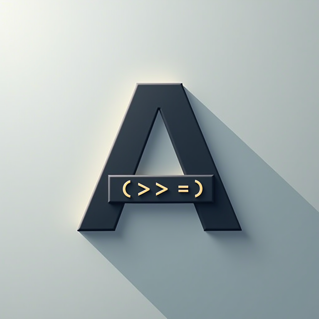 Simple Icon Idea: A minimalist icon featuring a stylized 'A' (for AI/Artist) merged with a snippet of code brackets '< >' or a semicolon ';', symbolizing the fusion of art and programming.
