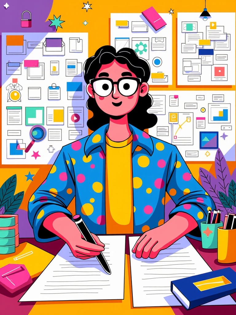 Translated text: Generative AI Illustration Designs - Narrative Threads: AI-Assisted Storyboard Illustrations