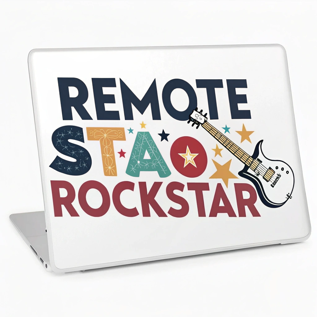 Translate User Text: Remote Work Sticker - Remote Rockstar